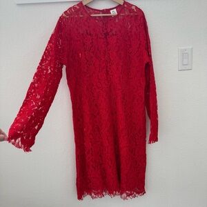 Mommy & Me Red Lace Dress Size 2XL